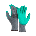 12 Pair Work gloves, protective gloves knitted gray green latex 1